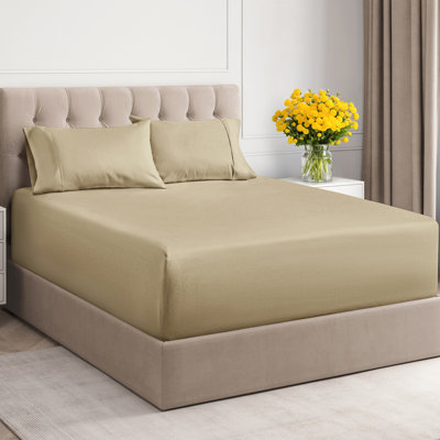 Extra Deep Pocket Sheet Set, Cooling & Breathable Bed Sheets, Soft Hotel Luxury Bedding, Fits 18–24 Inch Mattress