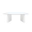 Bali White Lacquer Curved Executive Desk-1934673319