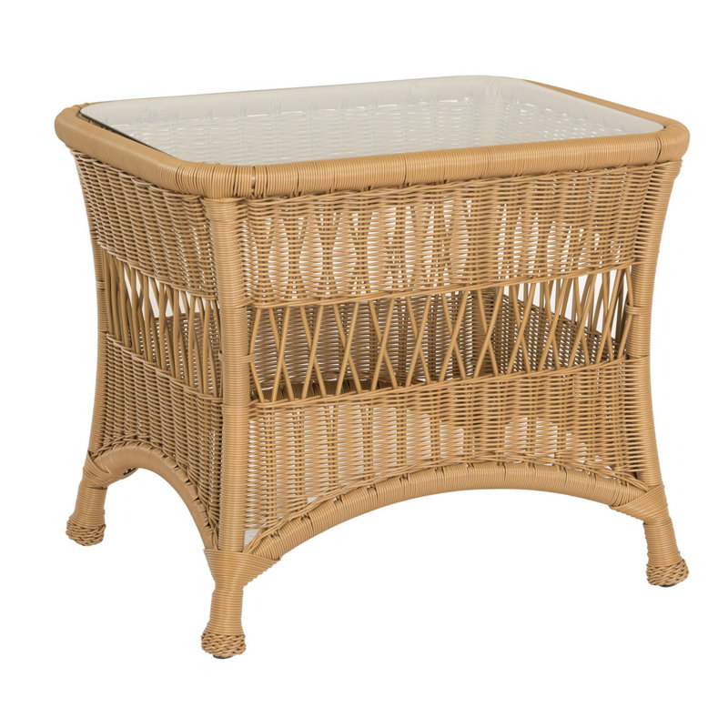 Table d'appoint avec plateau en verre, Graphite