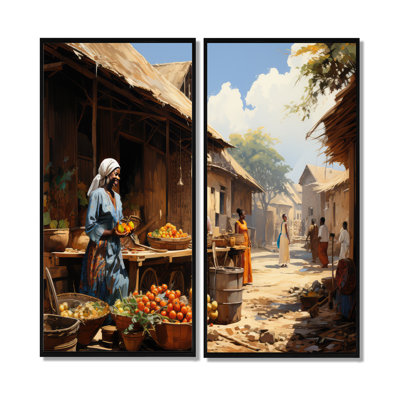 Palmyre - Orange, reproduction d'art sur toile