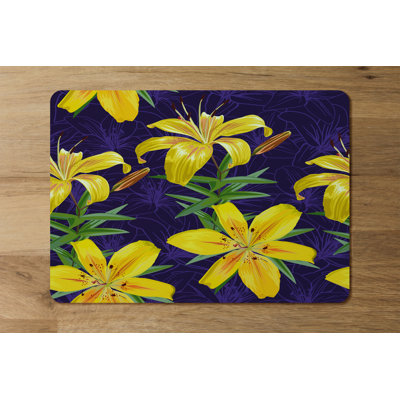 Carrickfergus Polyester-Coated Hardboard Floral Rectangle Placemat