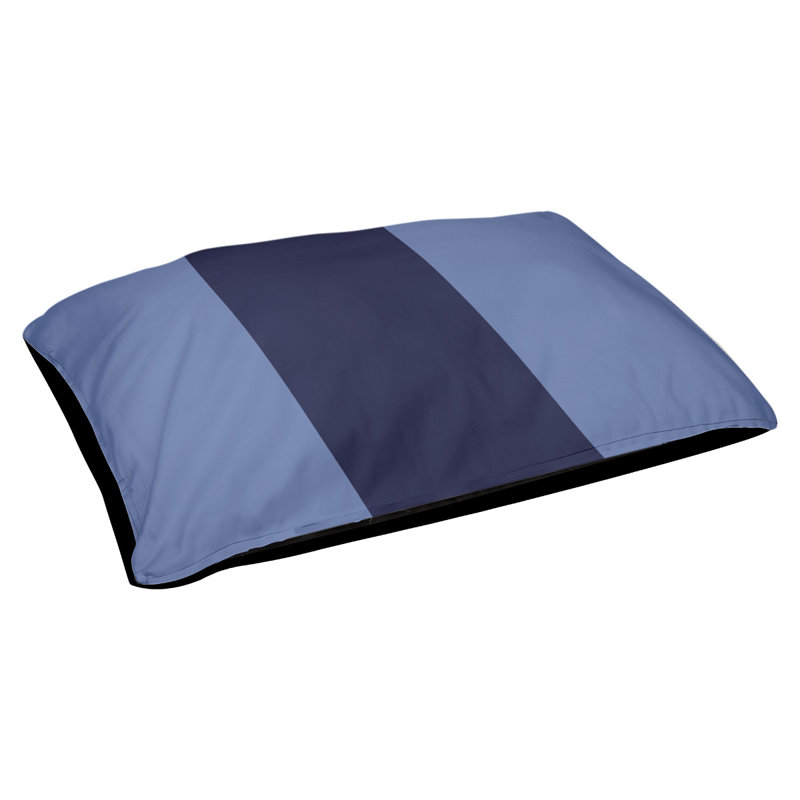 Coussin rectangulaire designer Atlanta, Moyen (L 18 po x l 28 po), Bleu basketball / bleu marine basketball / bleu ba
