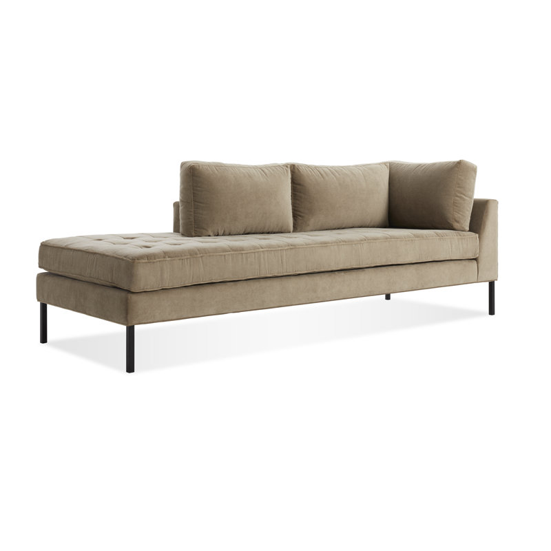 Paramount Chaise Lounge, Sanford Ceramic Crossweave, Metal, Left Hand Facing