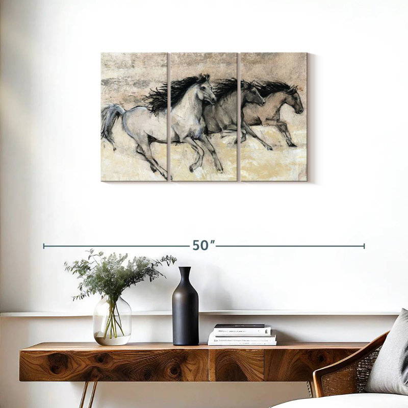 Brampt Horses In Motion II, H 20 po x l 33 po