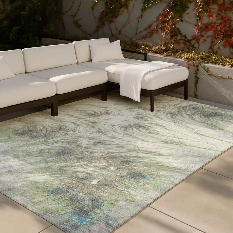 Tapis intérieur / extérieur lavable à la machine Chantille ACN2599, Aloès, 9 pi x 12 pi