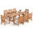 Susa 8 - Person Acacia Wood Patio Dining Set with Extendable Rectangular Table , Cushions Included
