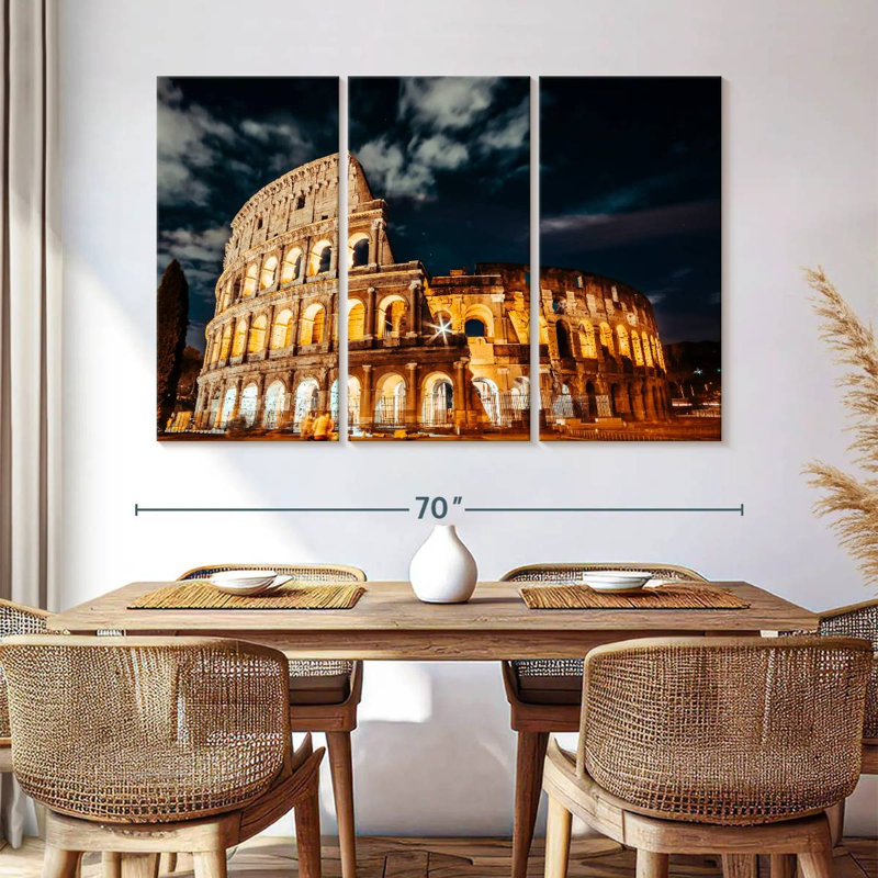 Nicci Roman Colosseum At Night, 28" H x 45" W