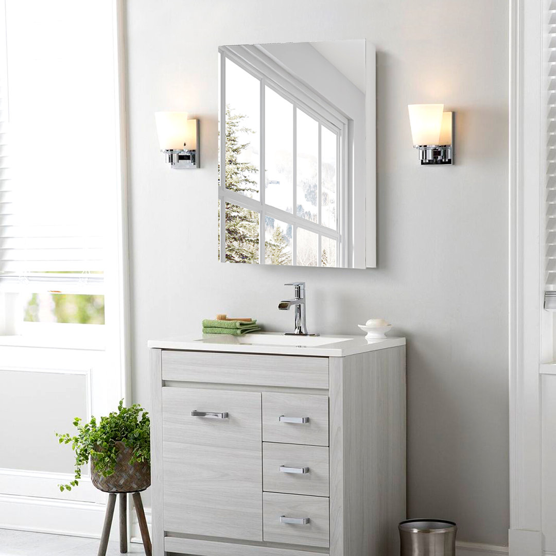 Aaditya W 36'' H Frameless Medicine Cabinet Mirror 4 Fixed Ebern Designs 