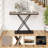 47.4" Rectangular Console Table with Wooden Top and Metal Frame-531496454