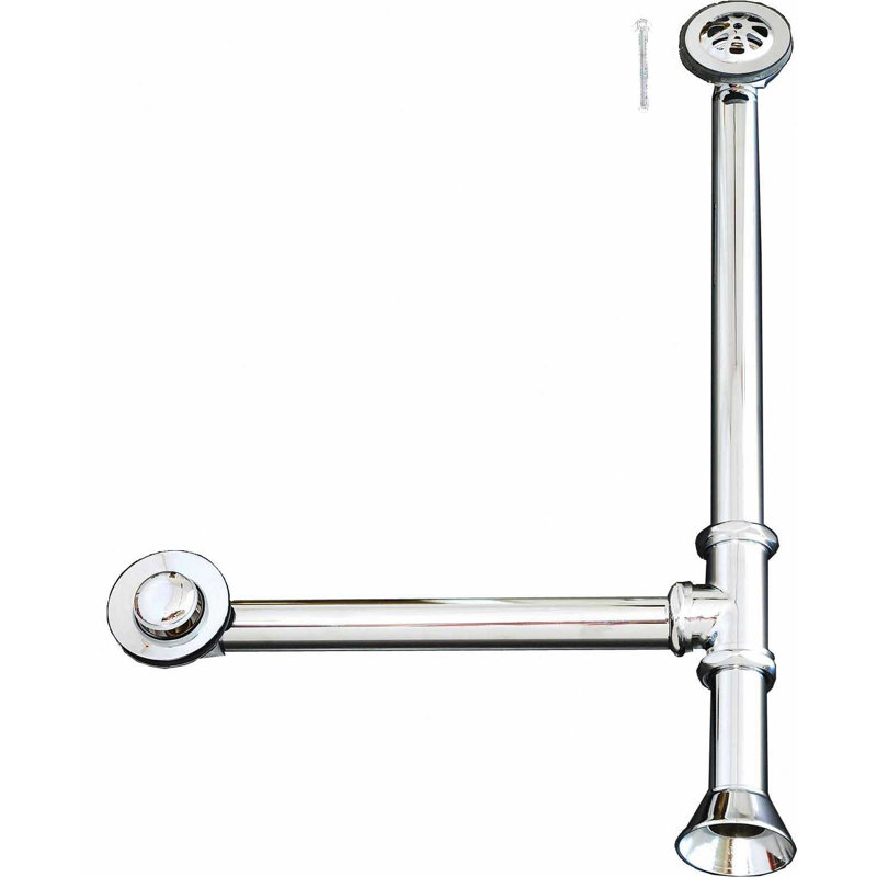 Toe Touch, Waste and Overflow Drain P0007TE by Strom Living, Chrome