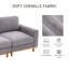 Canapé d'angle moderne Milsap 93,3 po 5 places en forme de U avec 2 poufs-132269732-132269733
