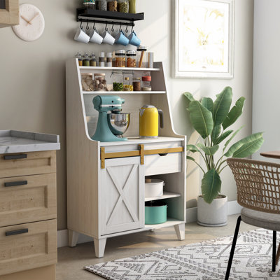 Étagère de boulanger 31,25 po avec tablettes en bois