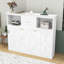 Lit escamotable 1 place en bois avec station de charge et tablettes-962724822