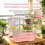 Cage à oiseaux avec accessoires complets, cage en fil de fer avec nid, bac à bain, perchoirs et mangeoires, petit habitat portable pour perruches ondulées, inséparables et autres oiseaux de compagnie, pour une utilisation en intérieur.