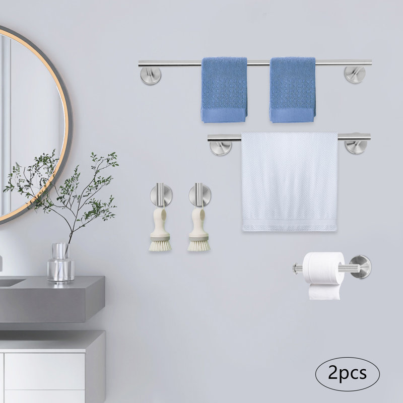 Ensemble de 10 serviettes de salle de bain murales 10 pièces, Argent