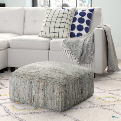 Carden Leather Pouf