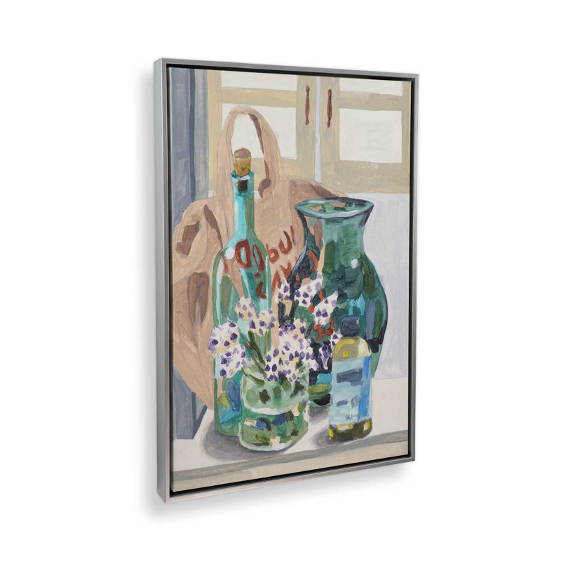 «Sustain Elegance II» par Melissa Wang, reproduction d'art, Argent argent, H 16 po x l 12 po