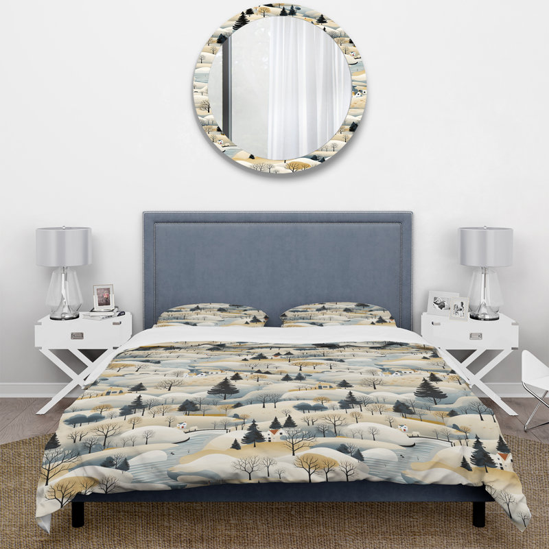 Summer Scenery Scandinavian Pattern - Ensemble de housse de couette à motif floral