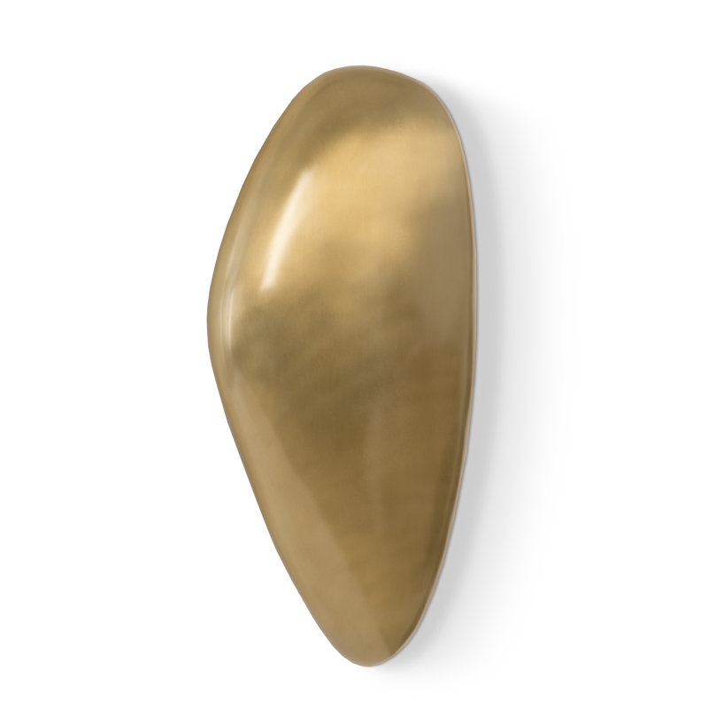 River Stone Wall Décor, Gold, 12" H x 16" W x 22" D
