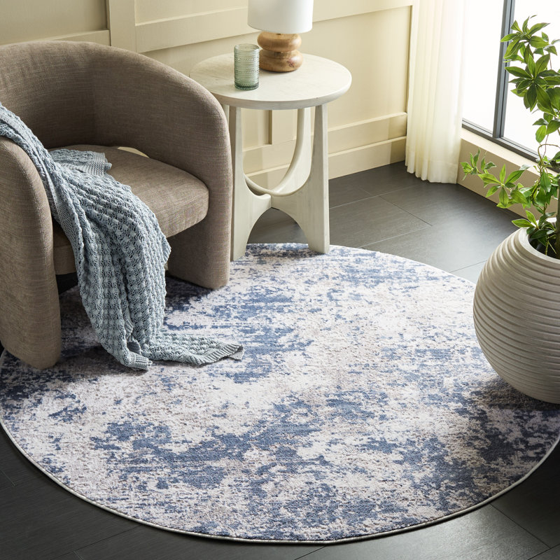 Amelia Performance Performance Abstract Rug, Round 5'3"