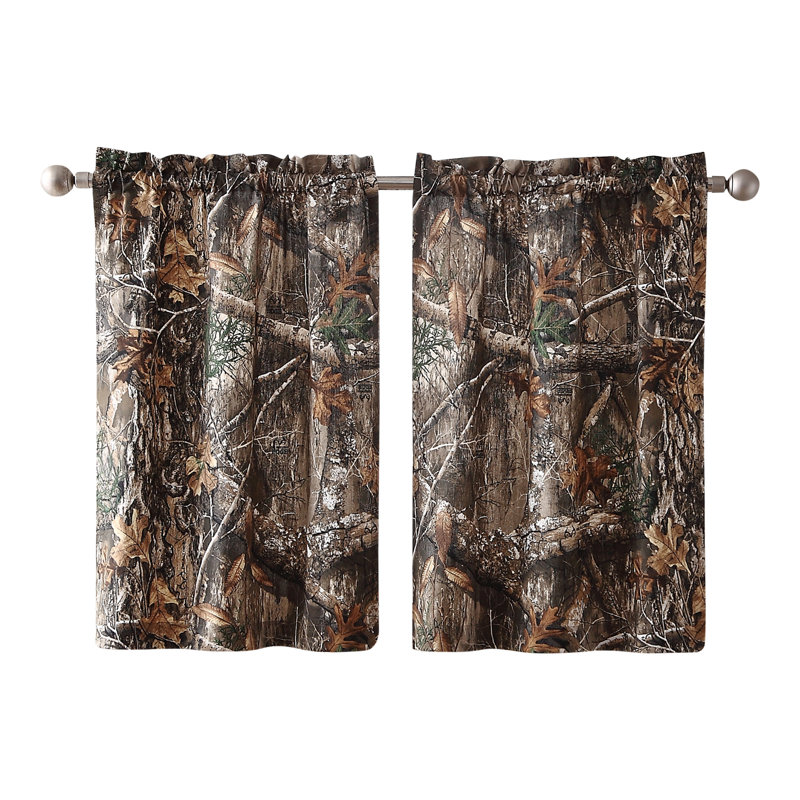 Camouflage Tailored Cafe Curtain, 58" W x 36" L