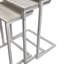 Ensemble de trois tables gigognes en bois massif blanc antique et structure en acier