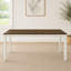 Table de salle à manger extensible de style ferme UNAROZ avec placage de chêne et pieds en hévéa massif-1293531001