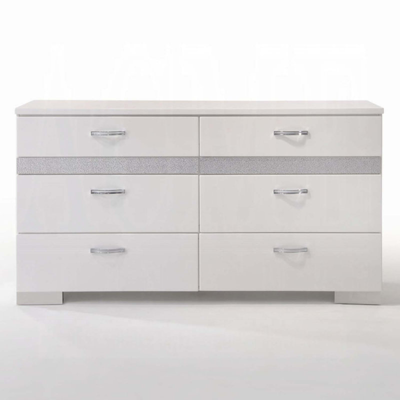 Commode ACME Naima II, blanc ultrabrillant