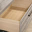 Earvin Contemporary Wood Nightstand With Metal Base, One Size, Nightstand ONLY