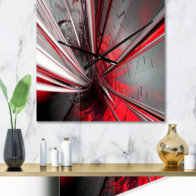 Horloge murale abstraite Fractal 3D