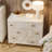 Bahtie Farmhouse Distressed Boho Embossed 3 Drawer Dresser With Ring Motif-2049556804