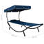 Lit de patio avec auvent et coussin-426715333