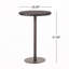 Table de bar d'extérieur, ronde de 26 po, fabriquée à la main pour une détente robuste