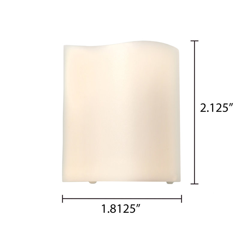 Battery Operated Mini Unscented Pillar Candle - 6 Count