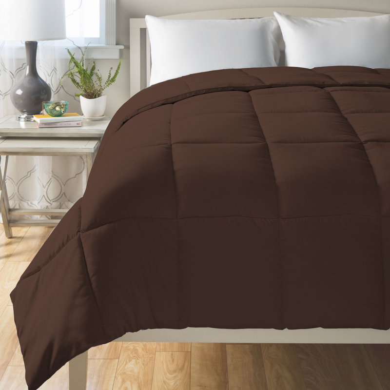 Édredon en duvet synthétique hypoallergénique toutes saisons, Édredon simple, gris