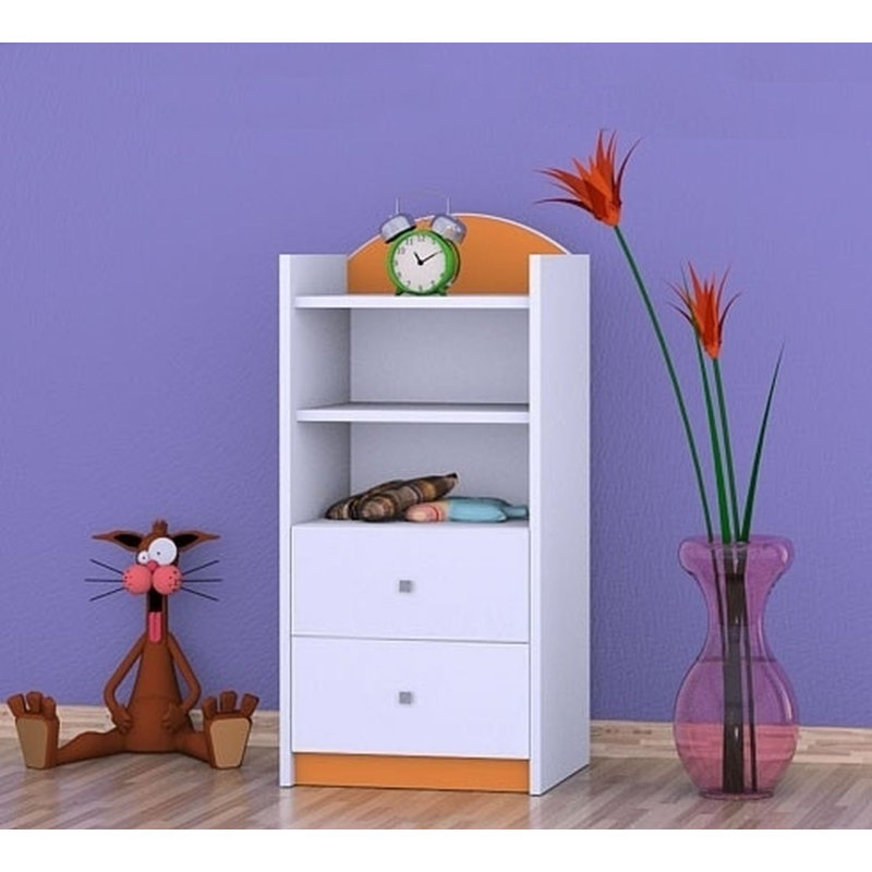 Hallie 96cm H Kids Cube, 92cm H x 45cm W x 34cm D, Orange