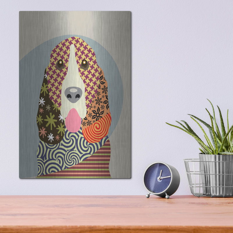 «Basset Hound Dog» par Lanre Adefioyue, H 16 po x l 12 po