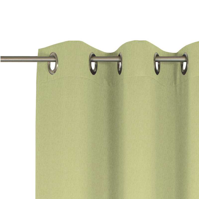 Pearce Semi Sheer Curtain Single Panel, 145cm Width x 132cm Drop, Green