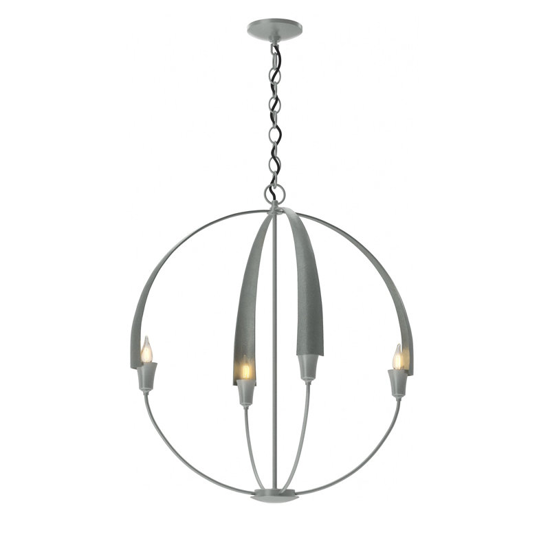 Cirque 4 - Light Sphere Globe Chandelier, 28.2" H x 25.3" W x 25.3" D, Vintage Platinum