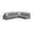 Chey Gray 2-piece Loose Back Sectional