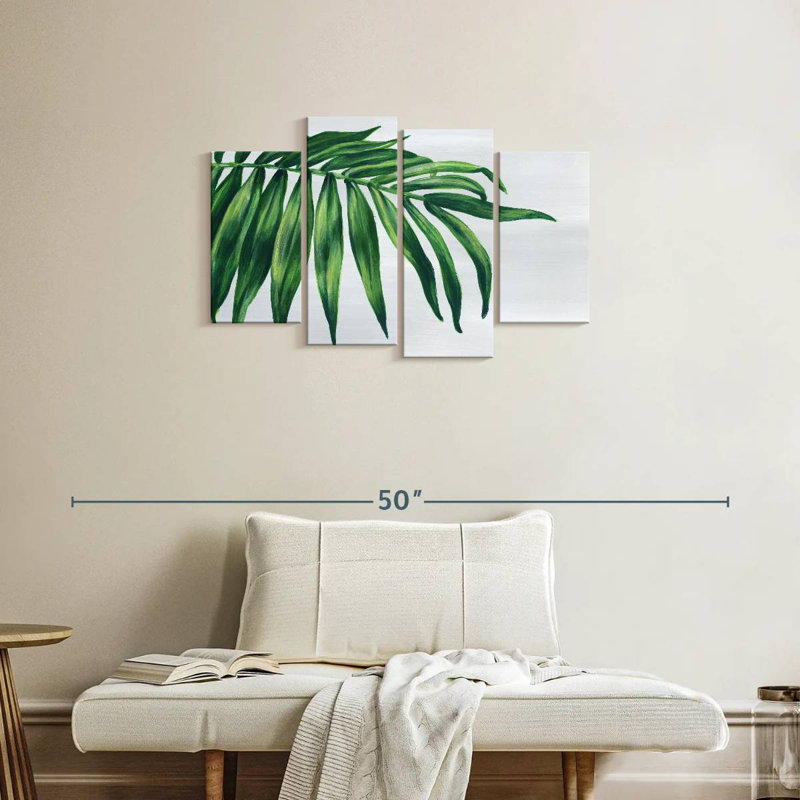 Harnek feuille tropicale I, H 22 po x l 36 po