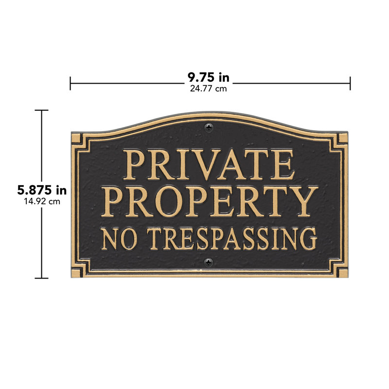 Private Property No Trespassing Garden Sign