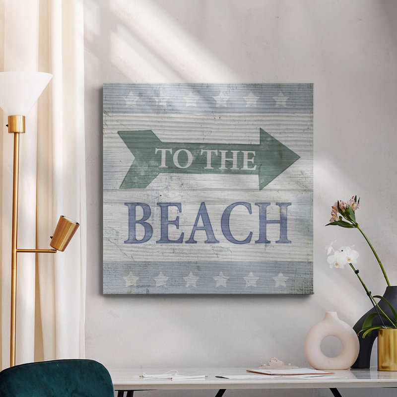 «Beach Sign VII», reproduction sur toile tendue, H 16 po x l 16 po x P 1 po