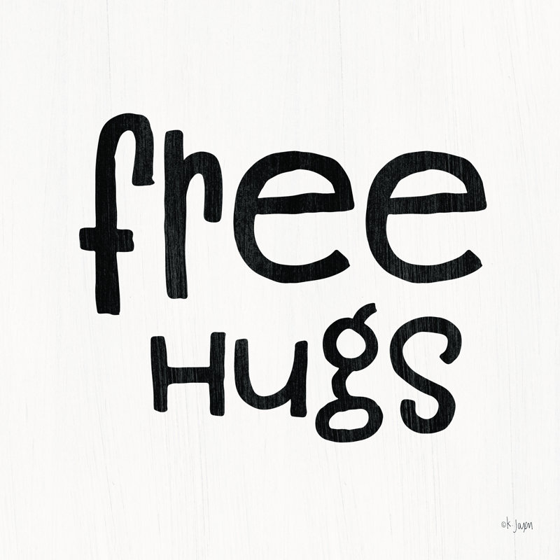 Free Hugs par Jaxn Blvd. - Imprimé, H 12 po x l 12 po, No, Toile tendue