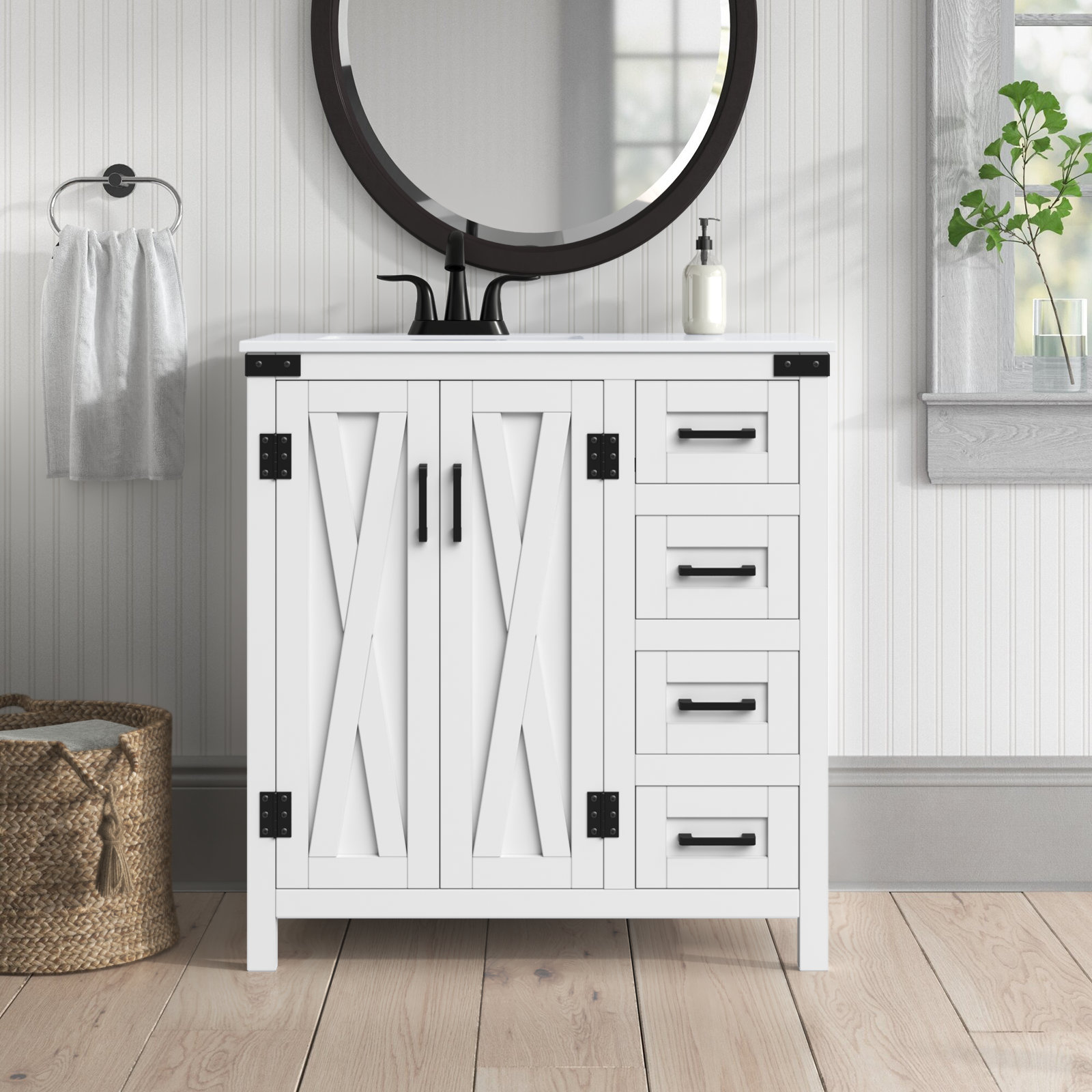 Slayton 32'' Single Bathroom Vanity, White