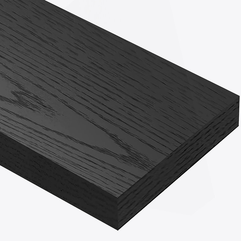 Bathroom Shelves Floating Shelves For Wall Shelf Over Toilet Small Wall Mounted Farmhouse Decor 16 Inch Set Of 2, Black