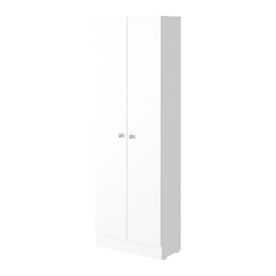 Grande armoire rectangulaire à 2 portes avec rangement wengé