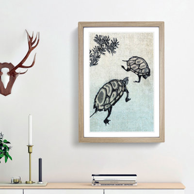 Kame Turtles by Ando Hiroshige - Picture Frame Painting Print