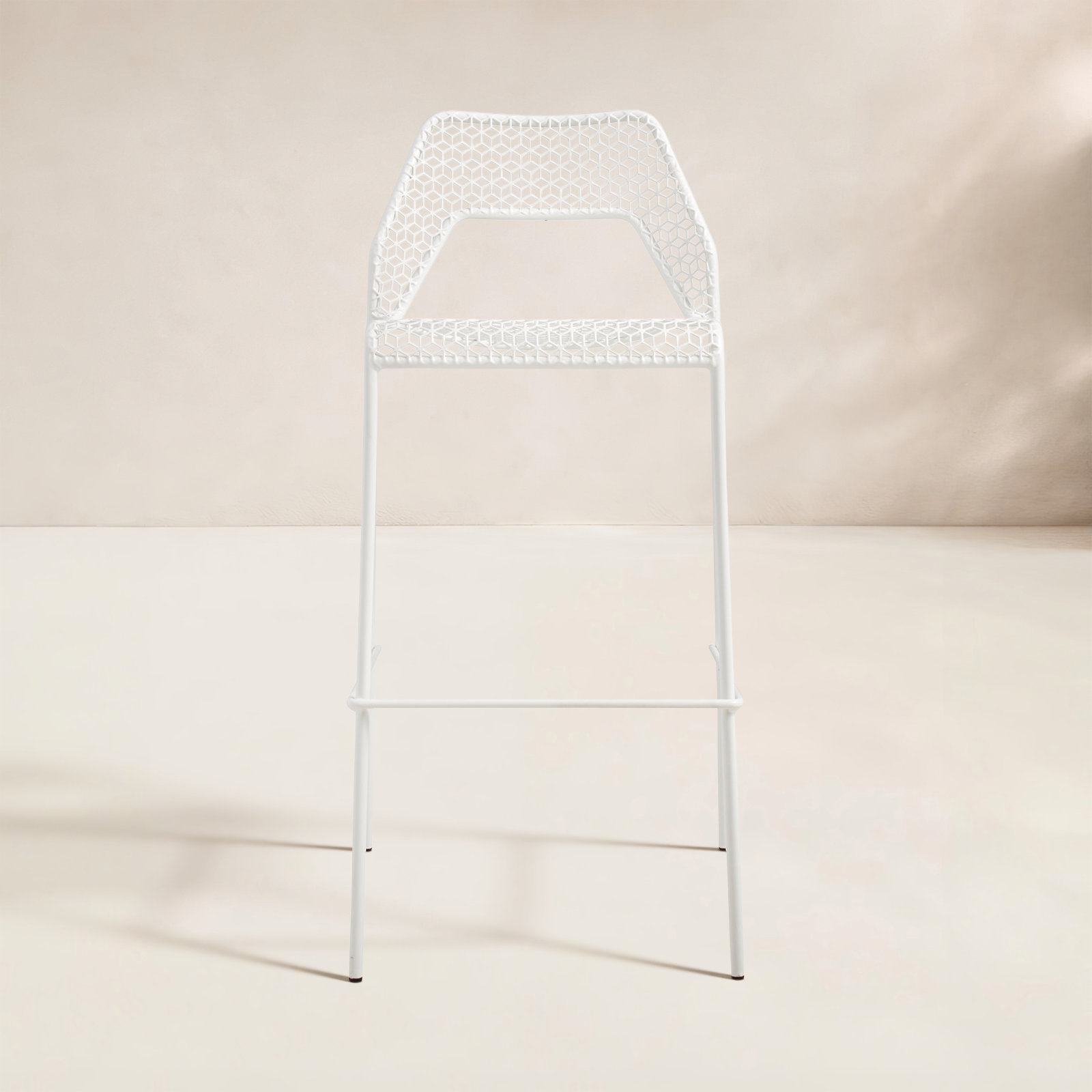 Hot Mesh Outdoor Bar Stool, Off White, Bar Stool (30.5" Seat Height)
