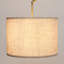 Lampe sur pied 72 po en laiton antique, base en marbre, à intensité variable (ampoule DEL incluse)